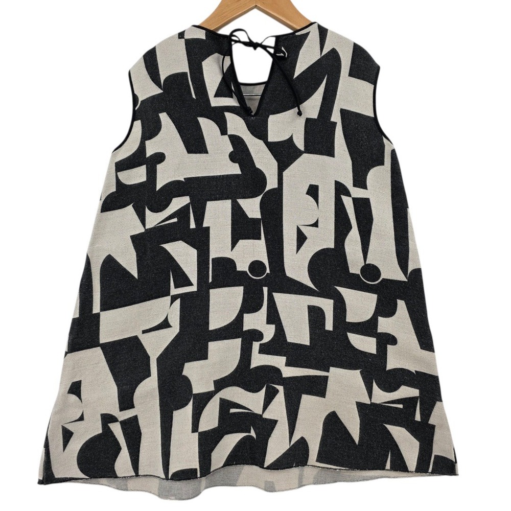 Roksanda Blossom Girls 6 Abstract Geometric‎ Linen Blend Dress - Picture 3 of 15